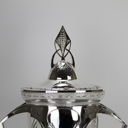WMF silver plated Celery stand with original fine cut crystal glass liner (c.1906)