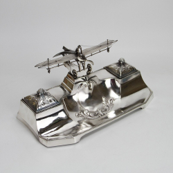 Fine and Rare Art Deco Silver Novelty Cocktail Stick Holder. 1929
