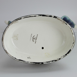 Robj Ceramic Art Deco Bonbonniere Decorated in White, Black, Pink and Gold (c.1930)