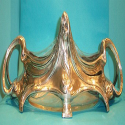 WMF Silver Plated Vase with Original Glass Liner and Original Silver Plated Finish (c.1900)